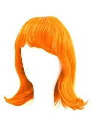 PERUKA POMARAŃCZOWA SYNTETYCZNA