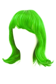 PERUKA ZIELONA SYNTETYCZNA