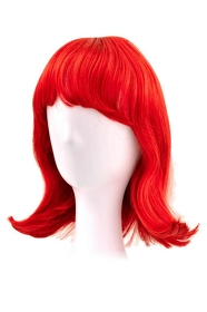 PERUKA CZERWONA SYNTETYCZNA